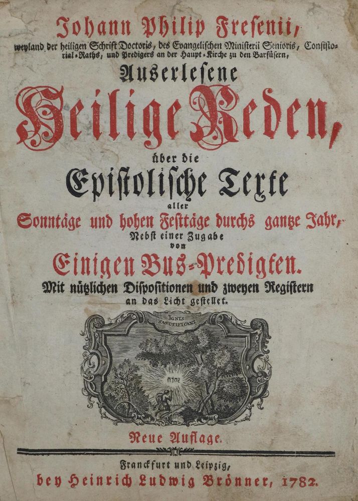 Große Abbildung Nr.1: 128-386 Fresenius,J.P.: (Alte Drucke, Handschriften und Theologie)