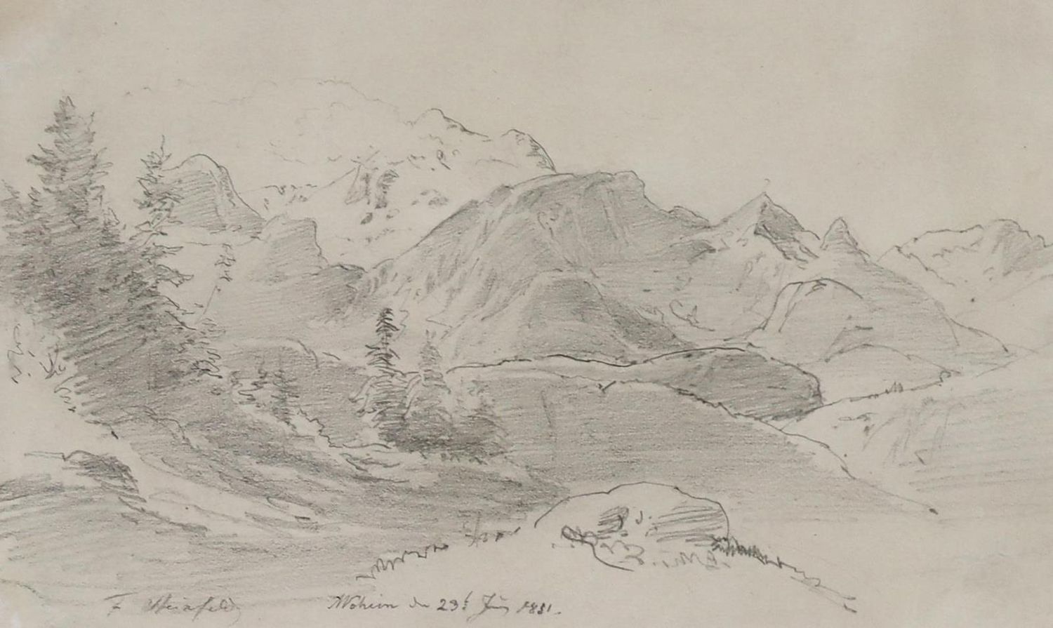 Große Abbildung Nr.1: 128-3887 Steinfeld d.J., Franz: (Künstlergraphik, Alpen)
