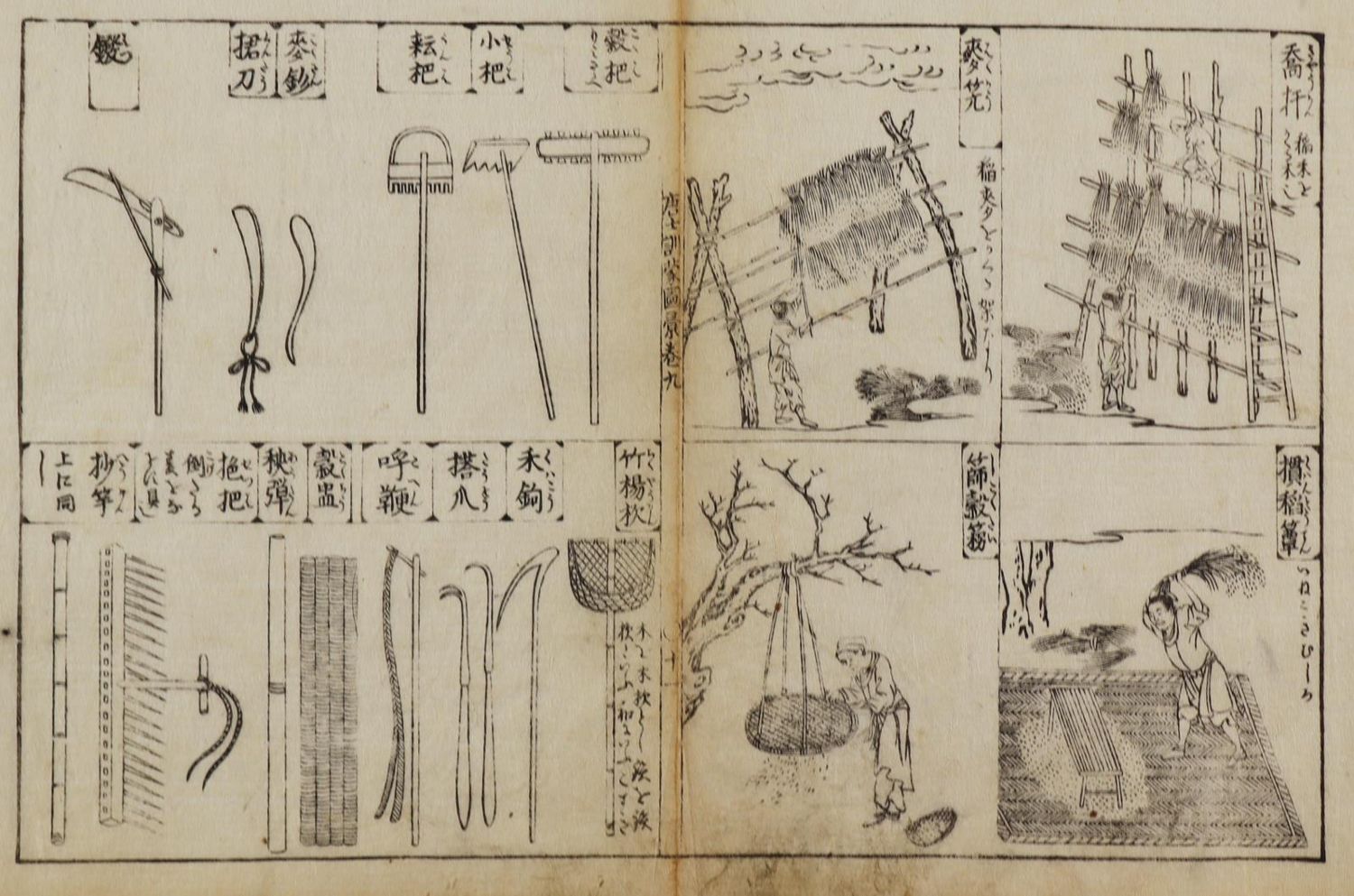 Große Abbildung Nr.1: 128-3996 Landwirtschaft.: (Künstlergraphik, China)