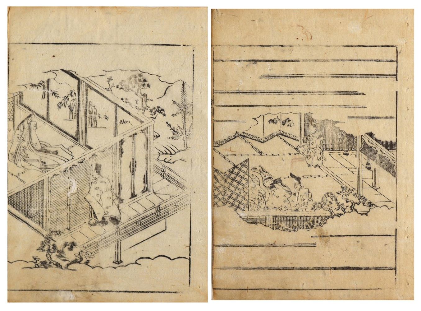 Große Abbildung Nr.3: 128-3997 Palastszenen.: (Künstlergraphik, China)