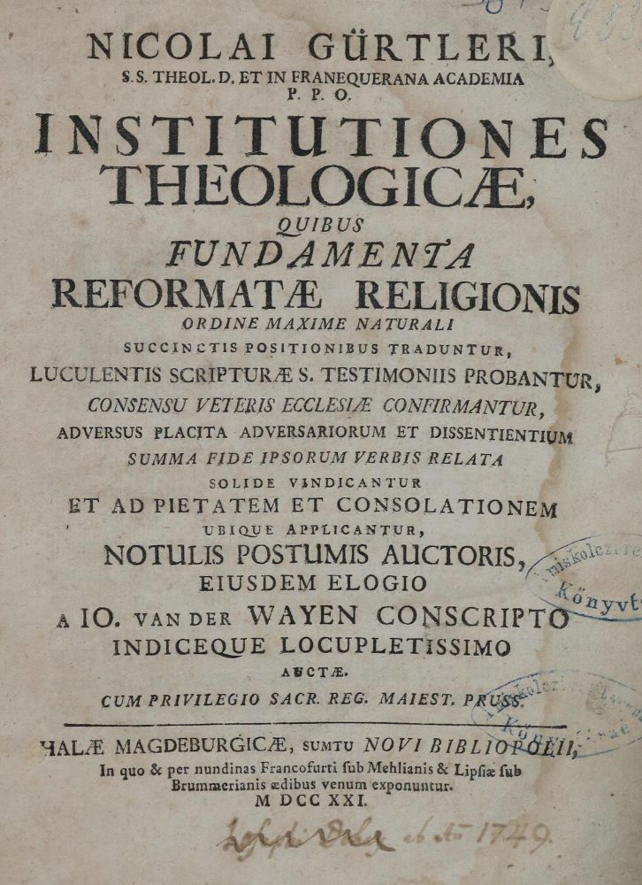 Große Abbildung Nr.1: 128-403 Gürtler,N.: (Alte Drucke, Handschriften und Theologie)