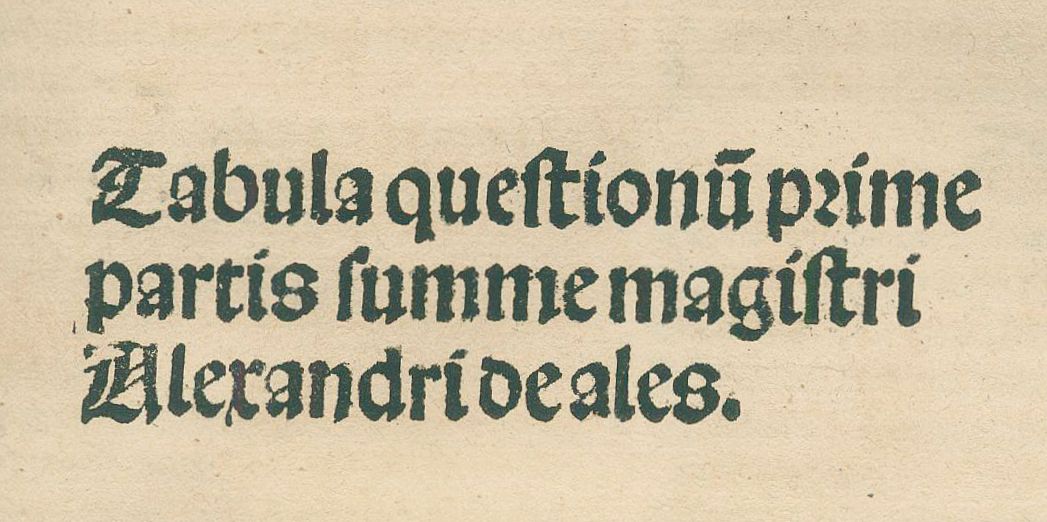Große Abbildung Nr.2: 128-405 Hales,A.de.: (Alte Drucke, Handschriften und Theologie)