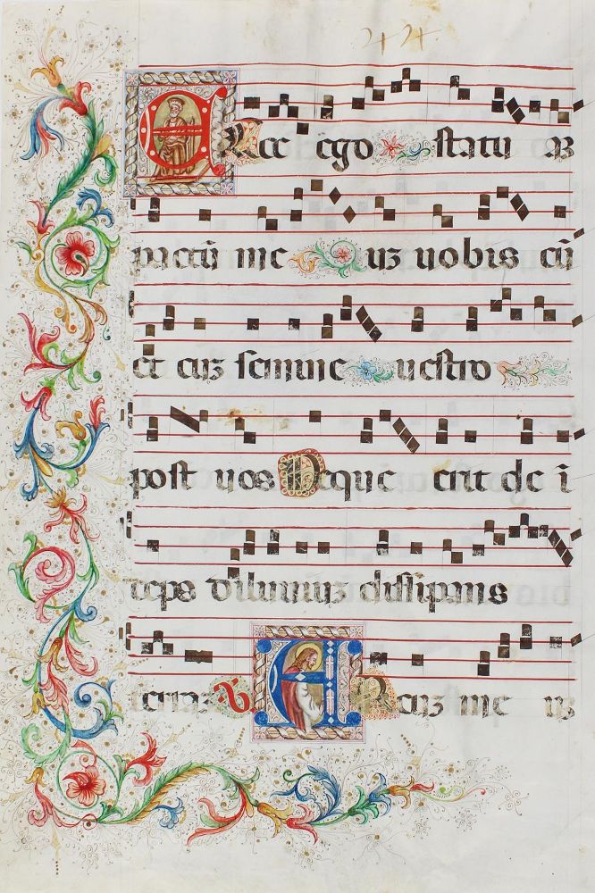 Große Abbildung Nr.1: 128-415 Antiphonar.: (Handschriften, Initialen)