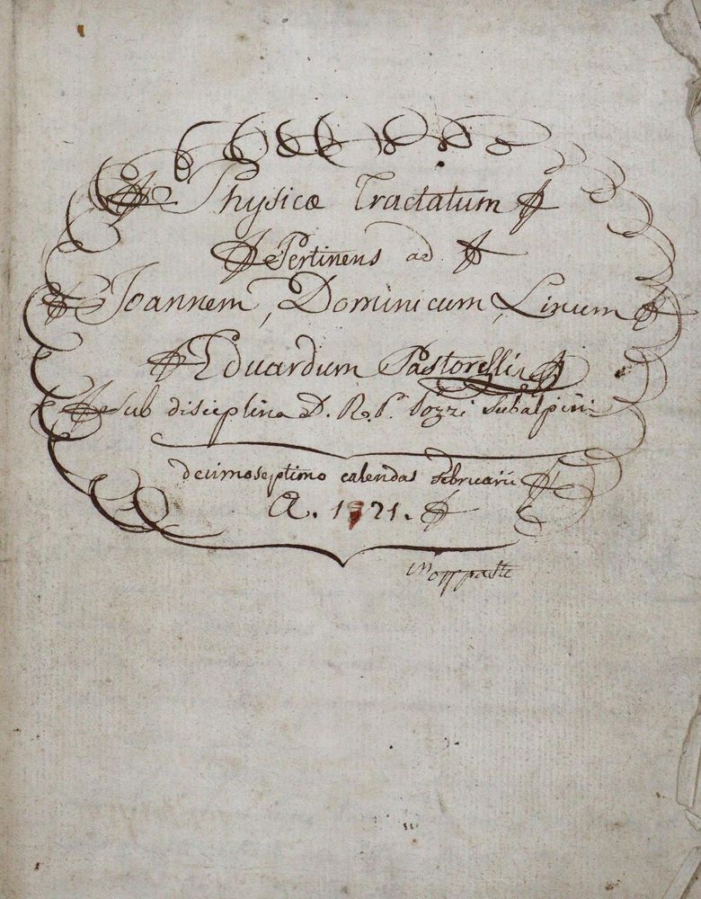 Große Abbildung Nr.1: 128-422 Physicae Tractatum: (Handschriften)