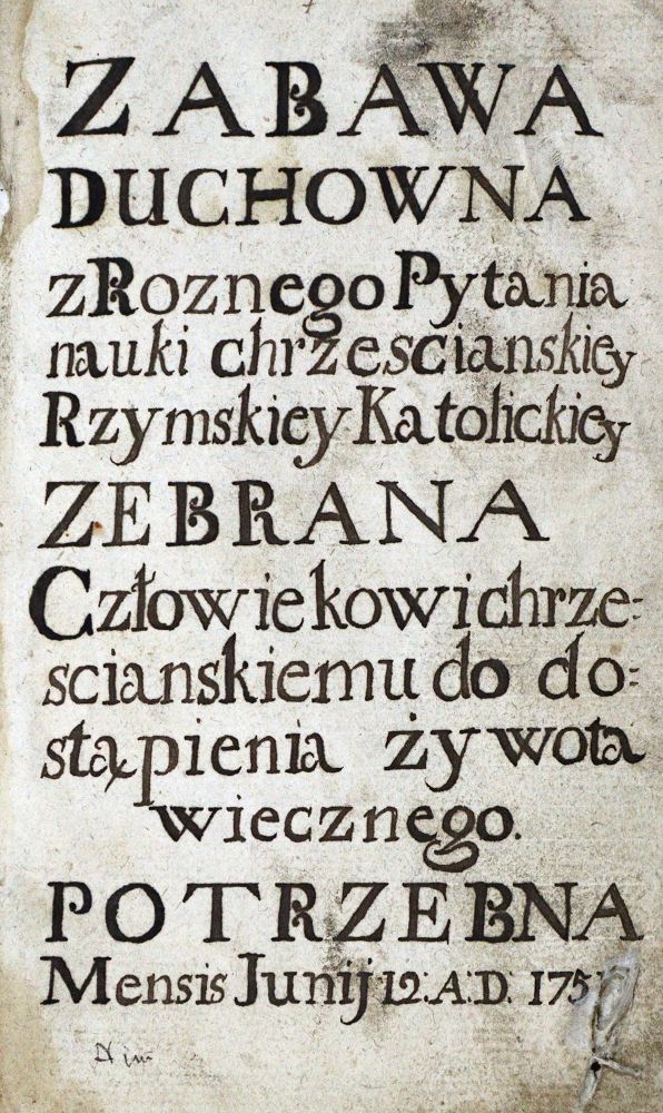 Große Abbildung Nr.1: 128-423 Zabawa duchowna: (Handschriften, Religion)