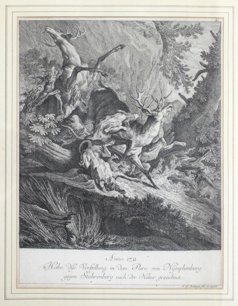 Große Abbildung Nr.1: 128-4255 Ridinger, Johann Elias: (Künstlergraphik, Jagd)