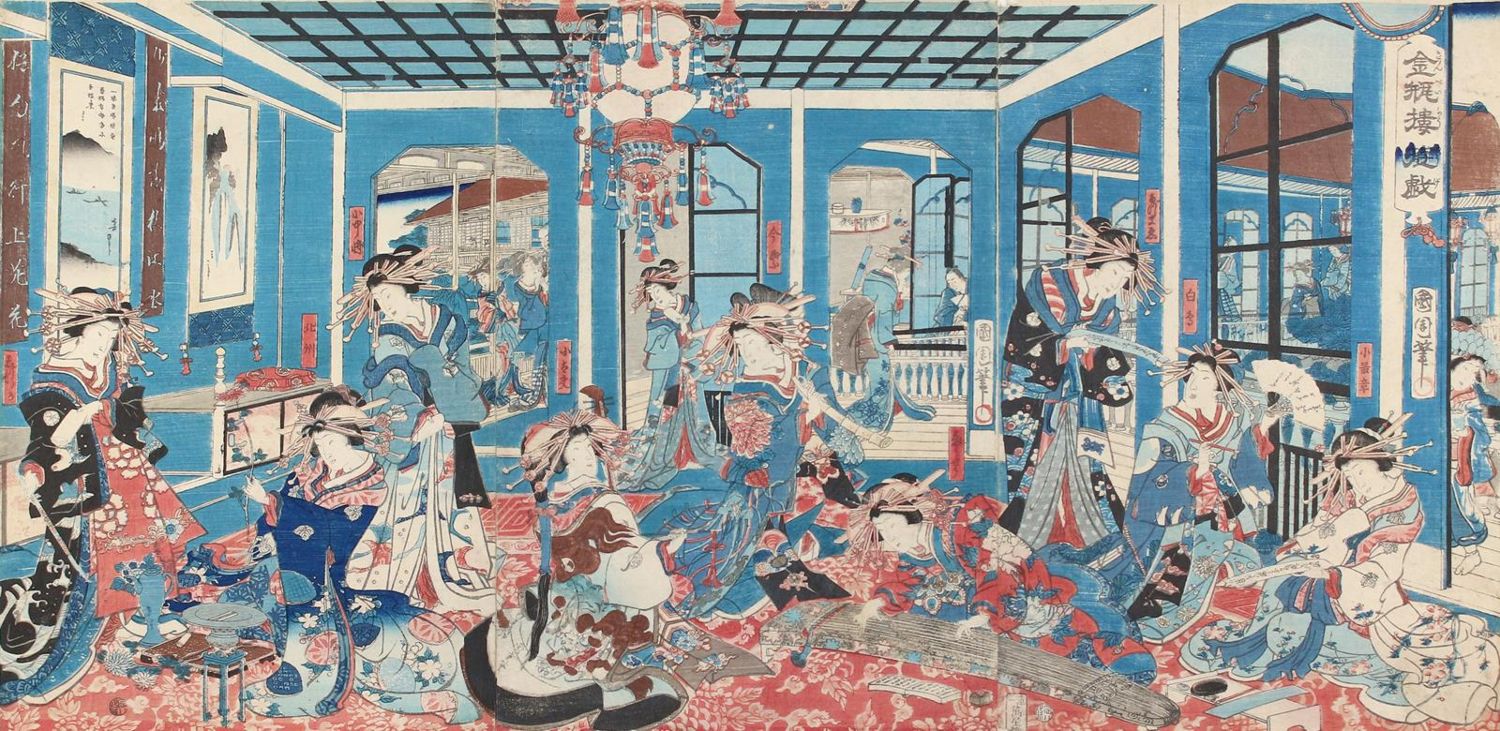 Große Abbildung Nr.1: 128-4285 Kunichika, Toyohara: (Künstlergraphik, Japan)