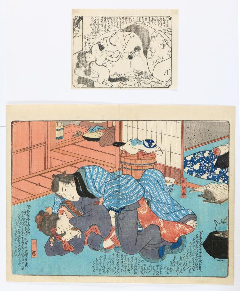 Große Abbildung Nr.2: 128-4307 Shunga.: (Künstlergraphik, Japan)