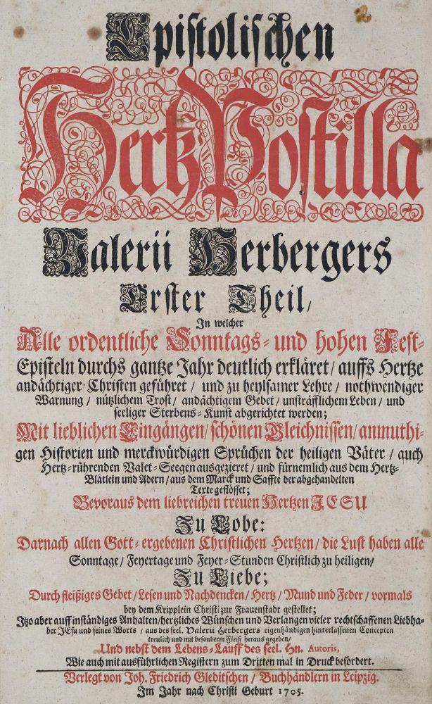 Große Abbildung Nr.1: 128-432 Herberger,V.: (Alte Drucke, Handschriften und Theologie)