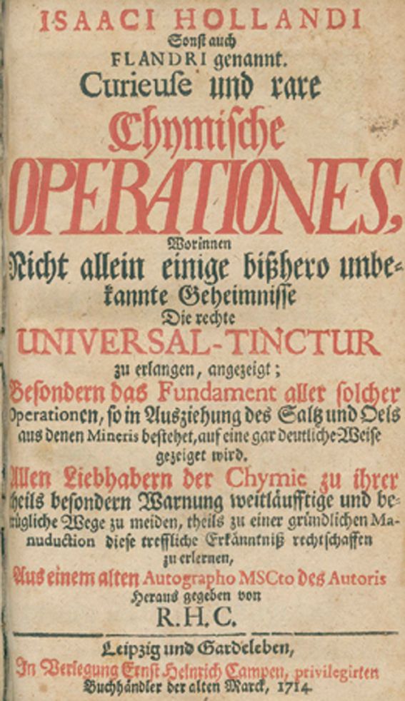 Große Abbildung Nr.1: 128-437 Hollandus,I.: (Alte Drucke, Handschriften und Theologie)
