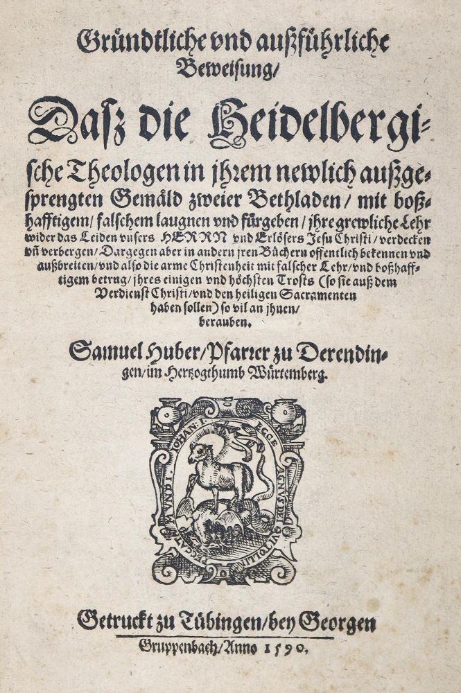 Große Abbildung Nr.1: 128-441 Huber,S.: (Alte Drucke, Handschriften und Theologie)