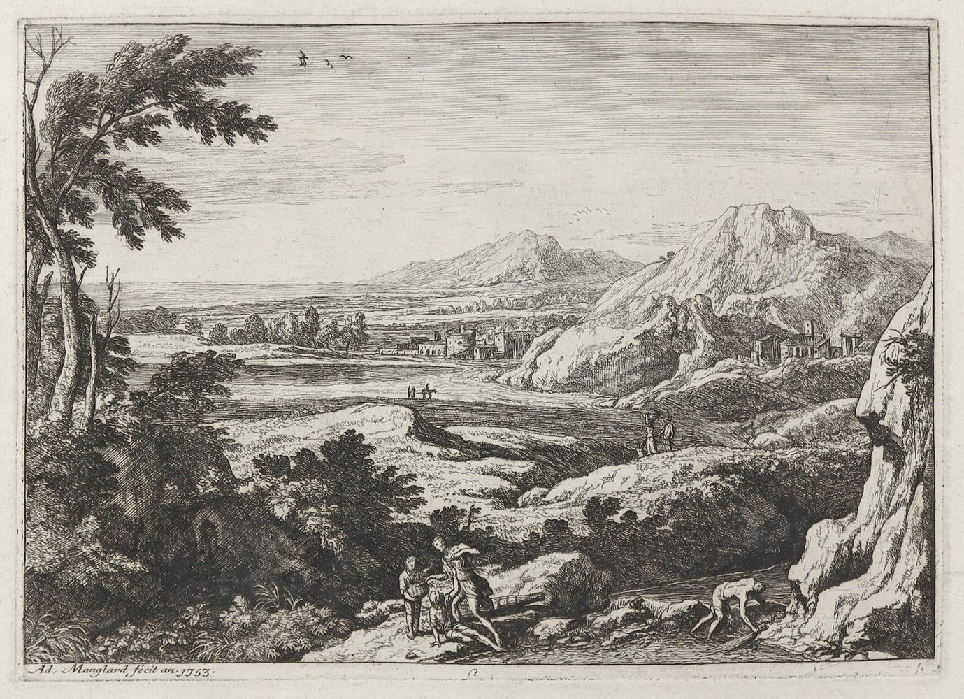 Große Abbildung Nr.1: 128-4456 Manglard, Adrien: (Künstlergraphik)