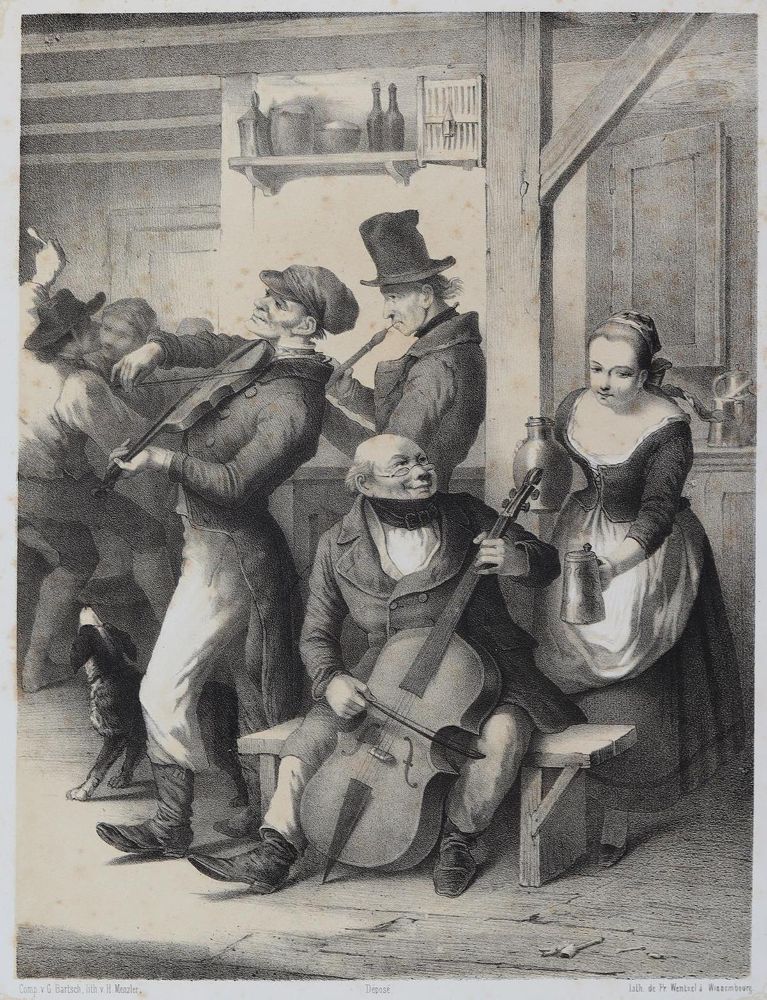 Große Abbildung Nr.1: 128-4510 Menzler, Wilhelm: (Künstlergraphik, Musik)