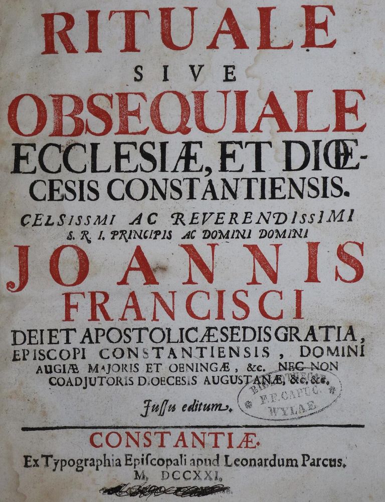 Große Abbildung Nr.1: 128-453 Johann Franz II., Bischof Konstanz.: (Alte Drucke, Handschriften und Theologie)