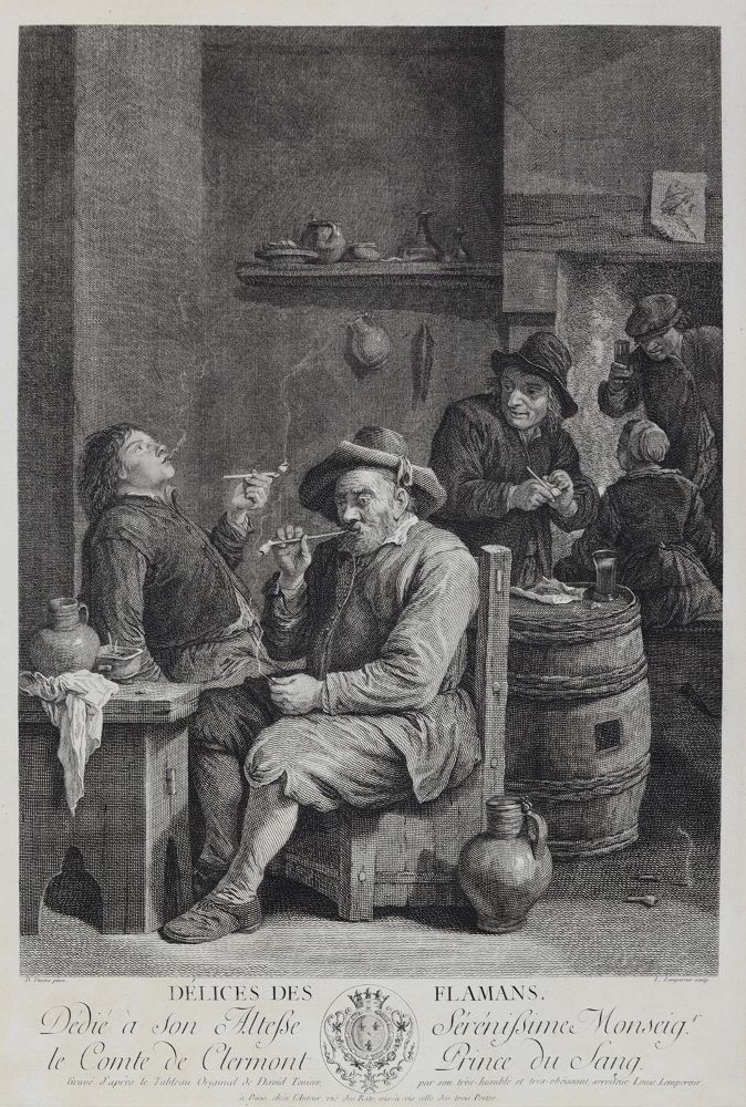 Große Abbildung Nr.2: 128-4580 Teniers, David d.J.: (Künstlergraphik, Raucher)