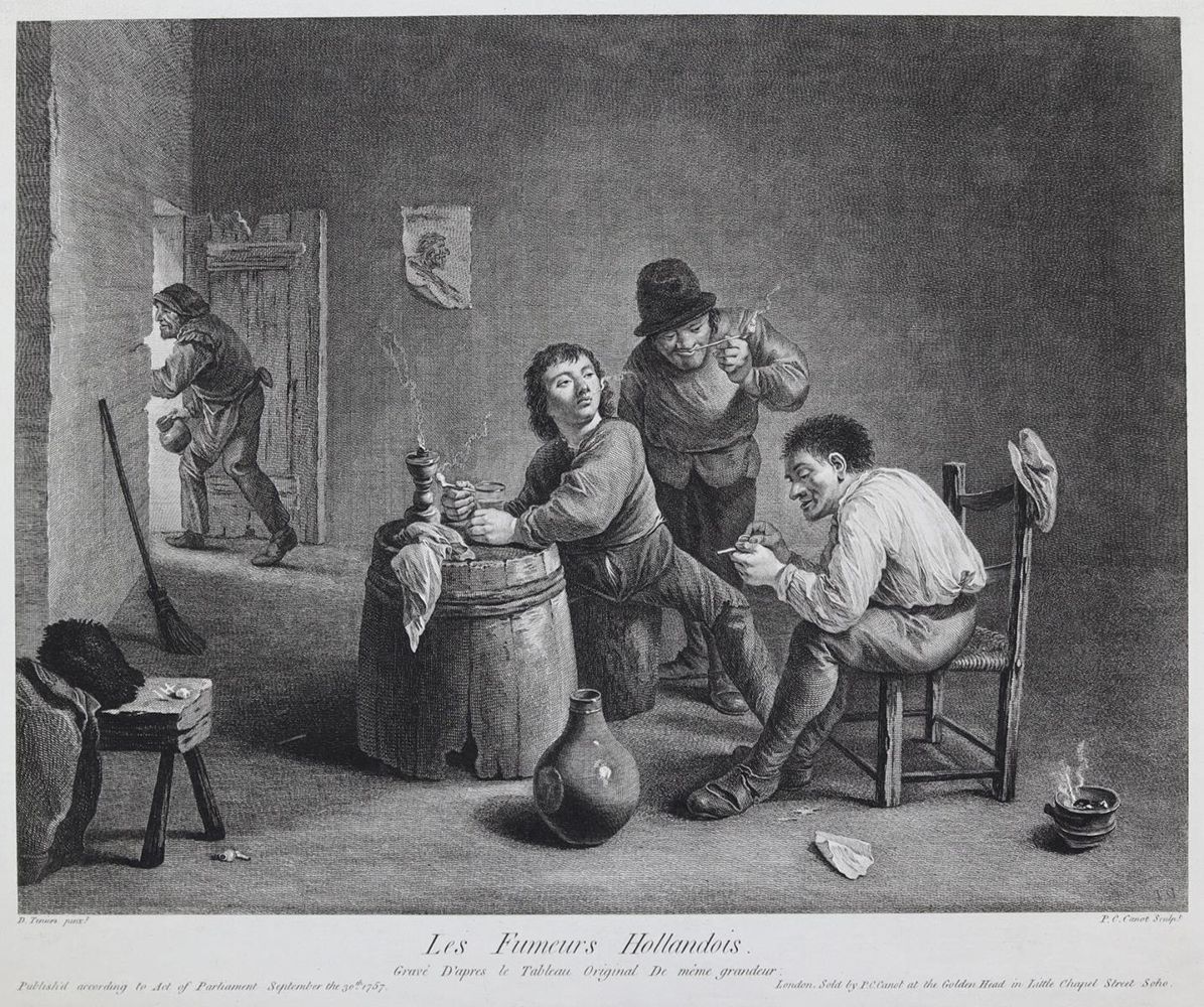 Große Abbildung Nr.5: 128-4580 Teniers, David d.J.: (Künstlergraphik, Raucher)