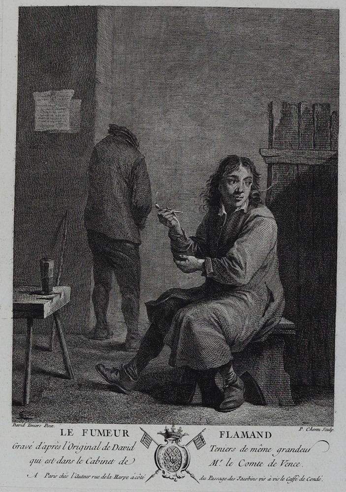 Große Abbildung Nr.6: 128-4580 Teniers, David d.J.: (Künstlergraphik, Raucher)