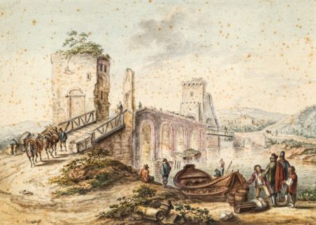 Große Abbildung Nr.1: 128-4601 Ponte Molle.: (Künstlergraphik, Rembrandt)