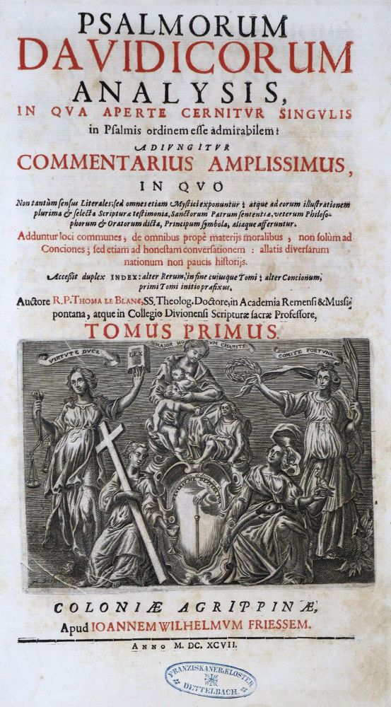 Große Abbildung Nr.1: 128-469 Le Blanc,T.: (Alte Drucke, Handschriften und Theologie)
