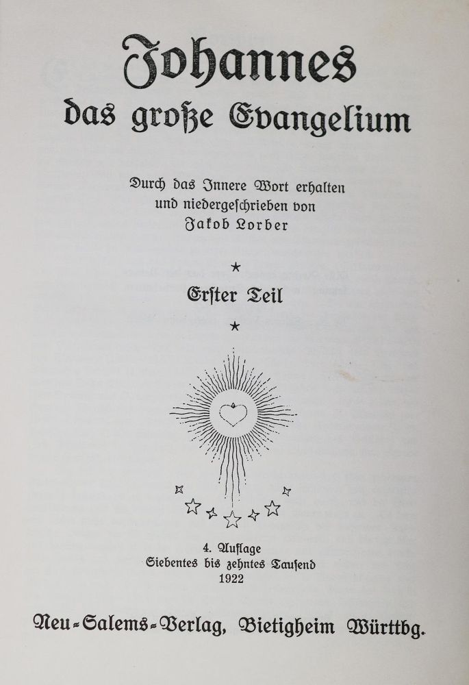 Große Abbildung Nr.1: 128-477 Lorber,J.: (Alte Drucke, Handschriften und Theologie)