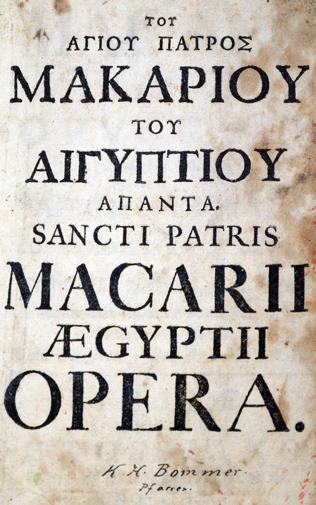 Große Abbildung Nr.1: 128-493 Macarius Aegyptius,(S.).: (Alte Drucke, Handschriften und Theologie)