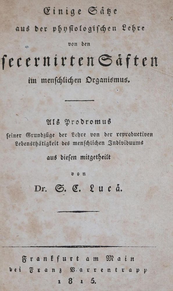 Große Abbildung Nr.1: 128-51 Lucae,S.C.: (Aus der Sammlung Professor Dr.Dr.Johannes Büttner Teil 1)
