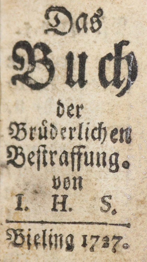 Große Abbildung Nr.1: 128-519 Buch der brüderlichen Bestraffung: (Miniaturbuch)