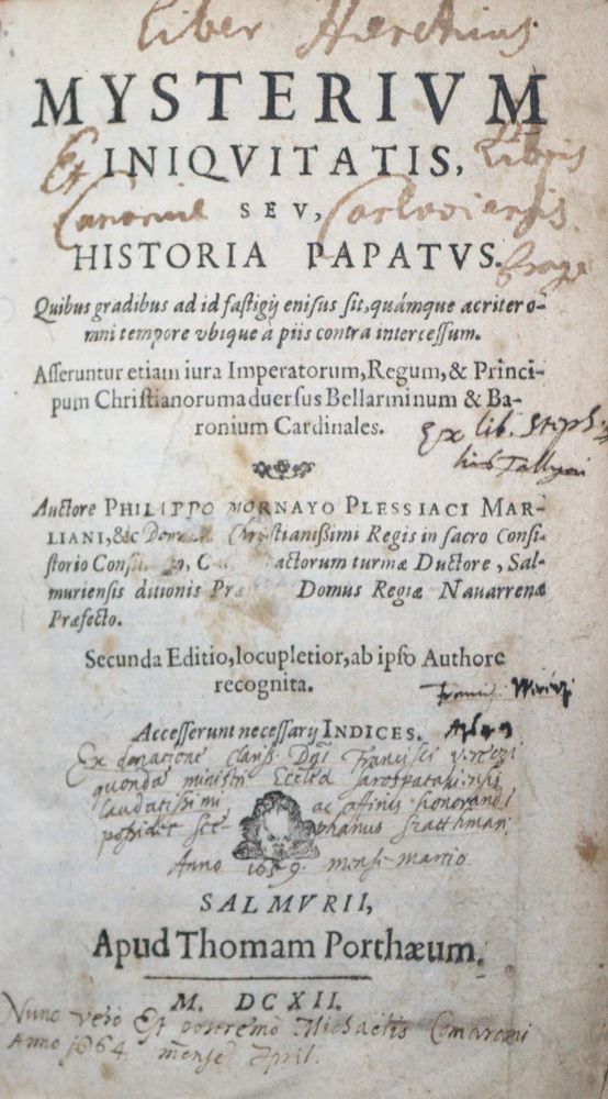 Große Abbildung Nr.1: 128-520 Mornay du Plessis,P.de.: (Alte Drucke, Handschriften und Theologie)