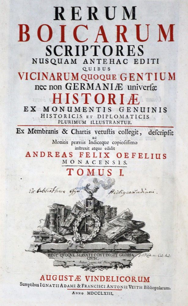 Große Abbildung Nr.1: 128-526 Oefele,A.F.: (Alte Drucke, Handschriften und Theologie)