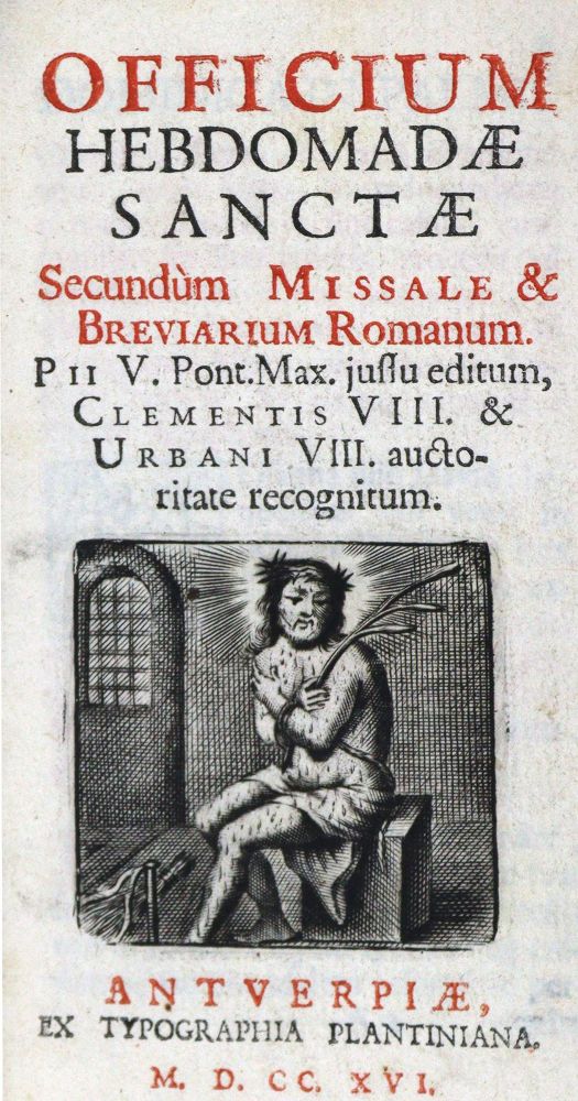Große Abbildung Nr.1: 128-527 Officium Hebdomadae Sanctae.: (Alte Drucke, Handschriften und Theologie)