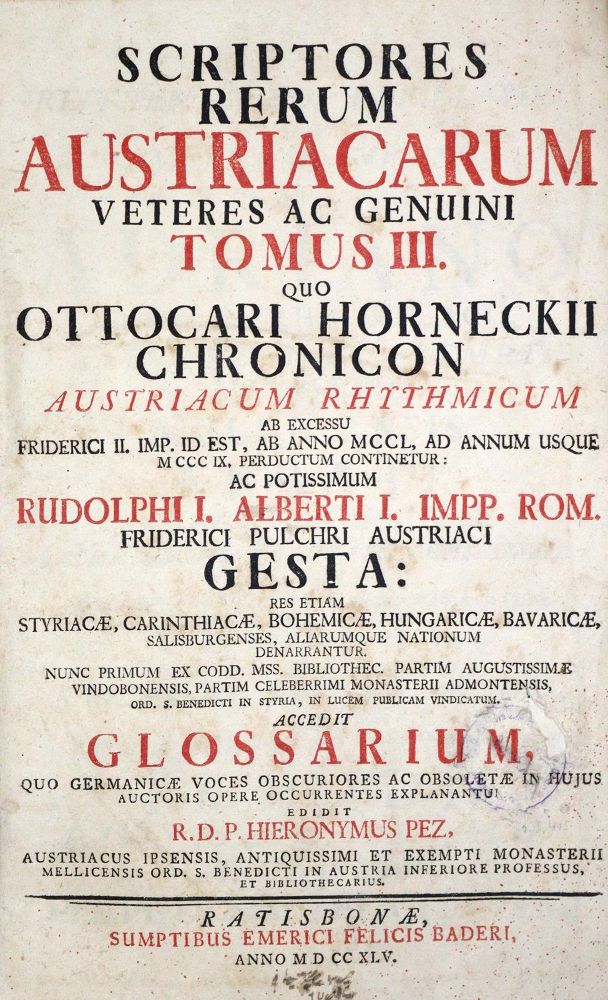 Große Abbildung Nr.1: 128-536 Pez,H.: (Alte Drucke, Handschriften und Theologie)