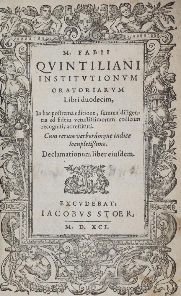 Große Abbildung Nr.1: 128-549 Quintilianus,M.F.: (Alte Drucke, Handschriften und Theologie)