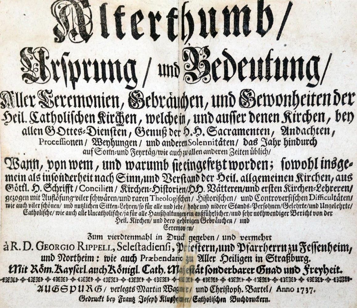 Große Abbildung Nr.1: 128-555 Rippell,G.: (Alte Drucke, Handschriften und Theologie)