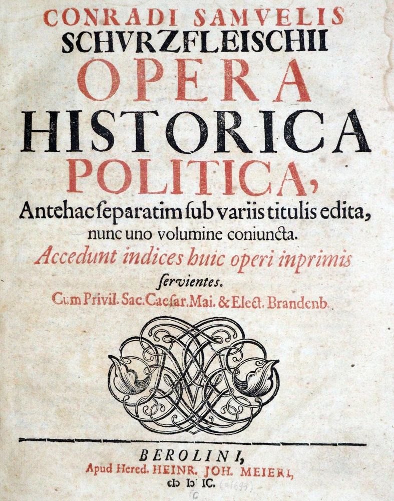 Große Abbildung Nr.1: 128-580 Schurzfleisch,K.S.: (Alte Drucke, Handschriften und Theologie)