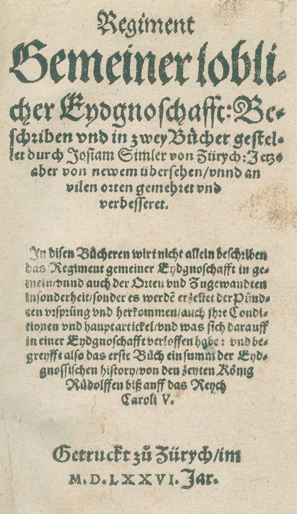 Große Abbildung Nr.1: 128-581 Simler,J.: (Schweiz)