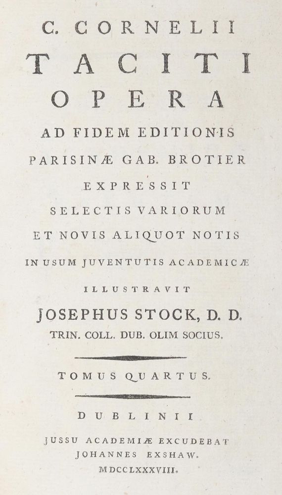 Große Abbildung Nr.1: 128-598 Tacitus,C.: (Alte Drucke, Handschriften und Theologie)