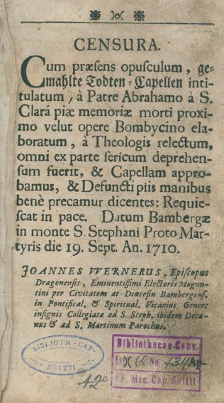 Große Abbildung Nr.1: 128-607 (Abraham a Santa Clara, d.i. U.Megerle.: (Totentanz)
