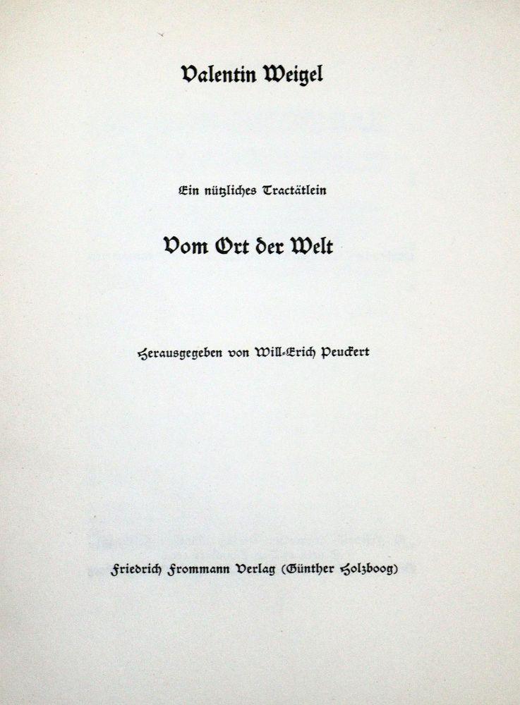 Große Abbildung Nr.1: 128-613 Weigel,V.: (Alte Drucke, Handschriften und Theologie)
