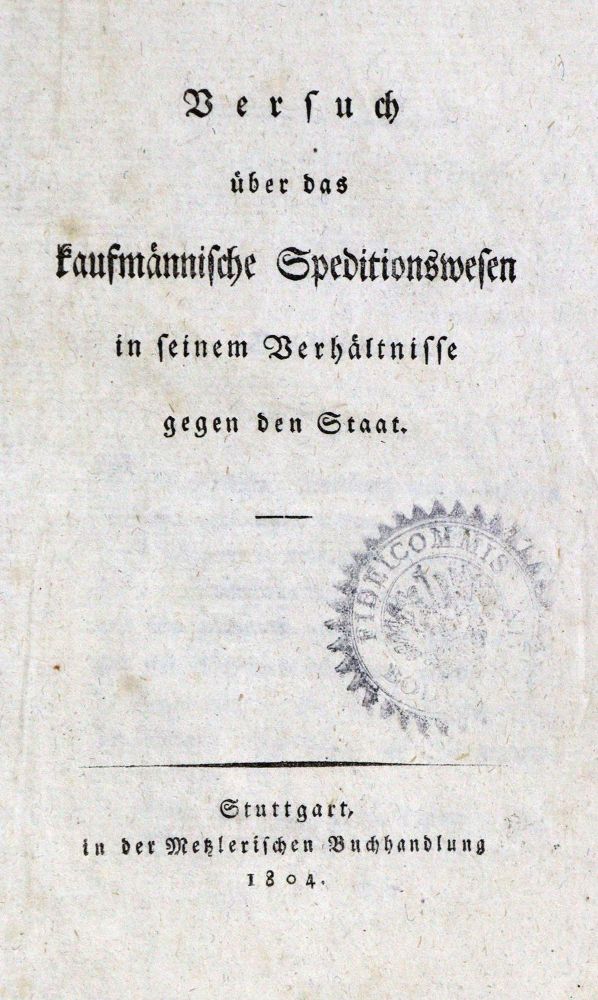 Große Abbildung Nr.1: 128-639 (Weckherlin,F.A.H.).: (Wirtschaft)