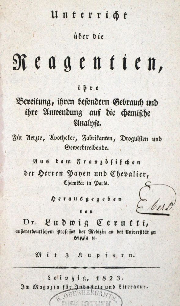 Große Abbildung Nr.1: 128-64 Payen,(A.) u. (J.B.A. Cheval(l)ier.: (Aus der Sammlung Professor Dr.Dr.Johannes Büttner Teil 1)