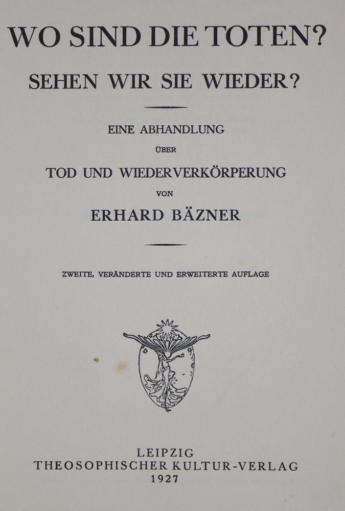 Große Abbildung Nr.2: 128-650 Bäzner,E.: (Grenzwissenschaften und Okkultismus)