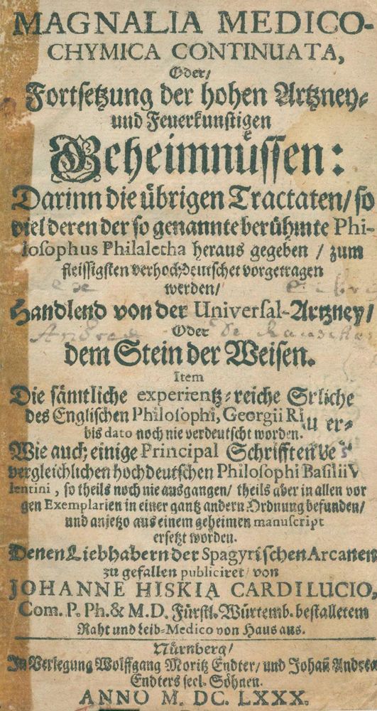 Große Abbildung Nr.2: 128-651 (Cardilucius (Kardiluk),J.H.: (Grenzwissenschaften und Okkultismus)