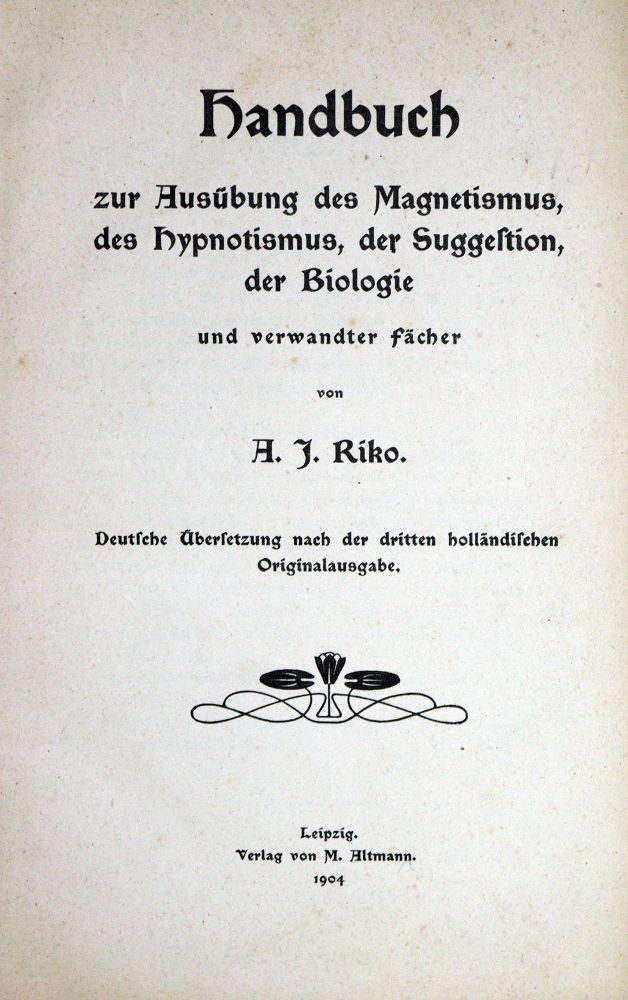 Große Abbildung Nr.1: 128-659 Riko,A.J.: (Grenzwissenschaften und Okkultismus)