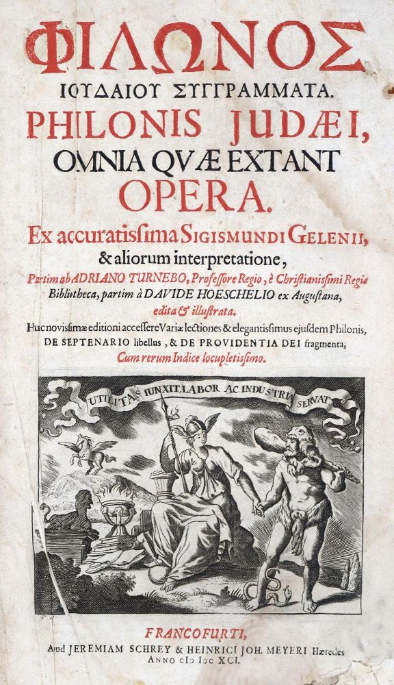Große Abbildung Nr.1: 128-672 Philo Judaeus.: (Judaica)