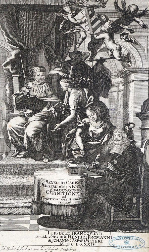 Große Abbildung Nr.2: 128-678 Carpzov,B.: (Juridica und Kriminologie)
