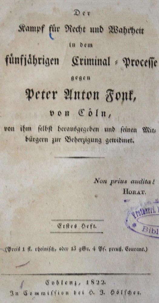 Große Abbildung Nr.1: 128-681 Fonck,P.A.: (Juridica und Kriminologie)
