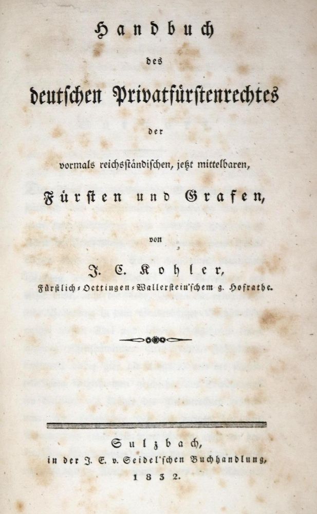 Große Abbildung Nr.1: 128-685 Kohler,J.C.: (Juridica und Kriminologie)