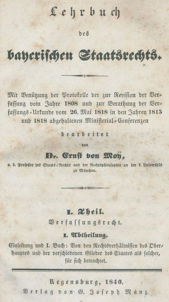 Große Abbildung Nr.1: 128-689 Moy,E.v.: (Juridica und Kriminologie, Otto von Griechenland)