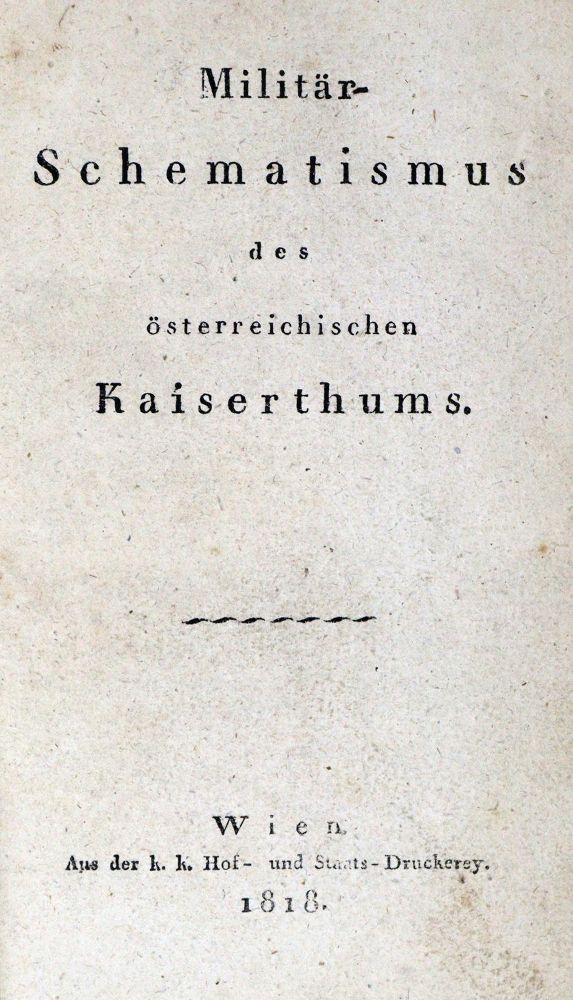 Große Abbildung Nr.1: 128-749 Militär-Schematismus: (Militaria, Österreich)