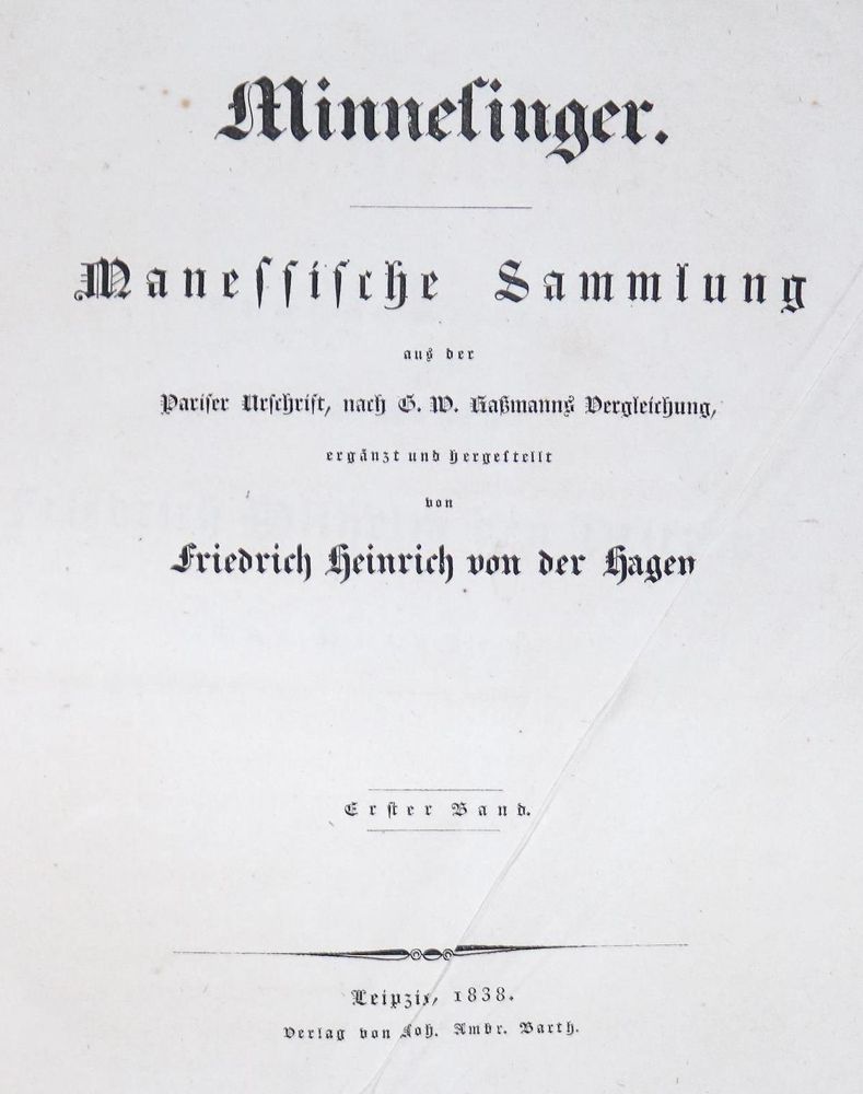 Große Abbildung Nr.1: 128-763 Hagen,F.H.v.d.: (Musik)